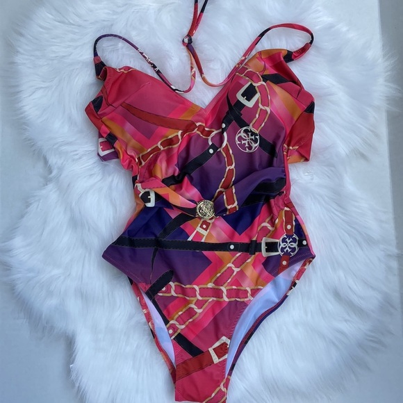 New GUESS Women’s One Piece Swimsuit SZ M - Picture 5 of 9